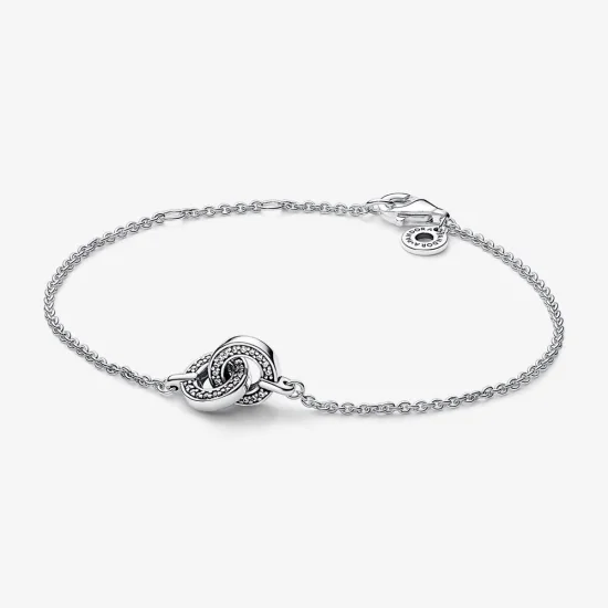(immagine per) Braccialetto Pandora Signature Intertwined Pavé Chain - 592742C01