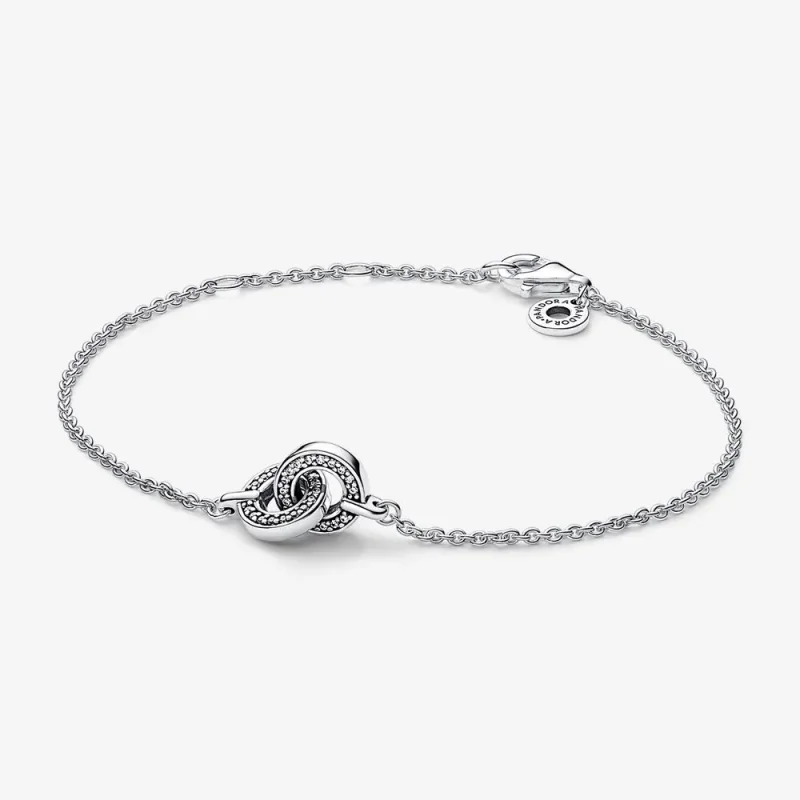(immagine per) Braccialetto Pandora Signature Intertwined Pavé Chain - 592742C01