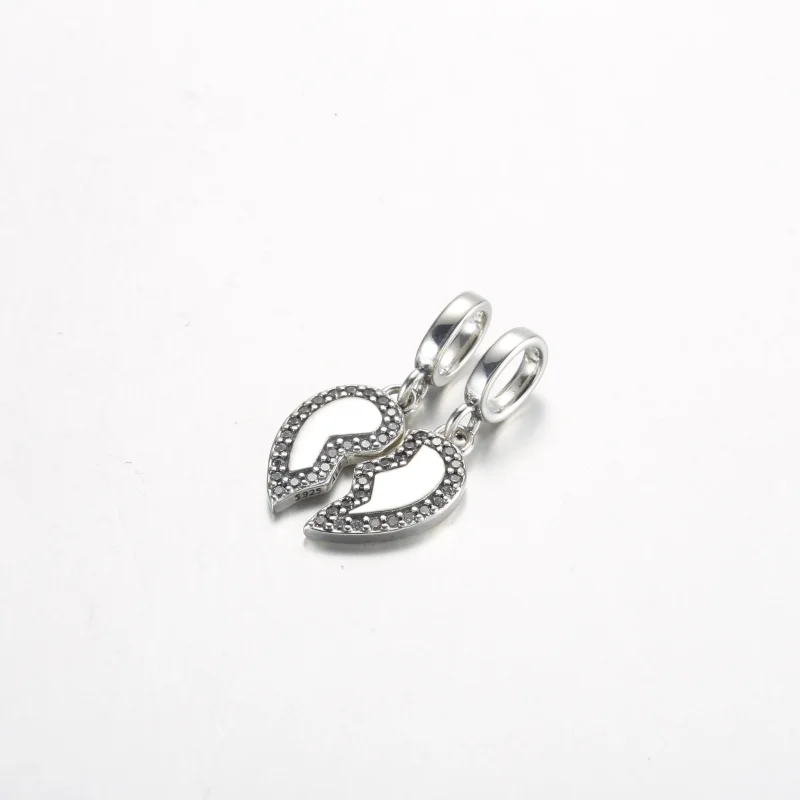 (immagine per) Ciondolo a pendente Pandora Friends con cuore divisibile - 792743C01 - Visualizza 2