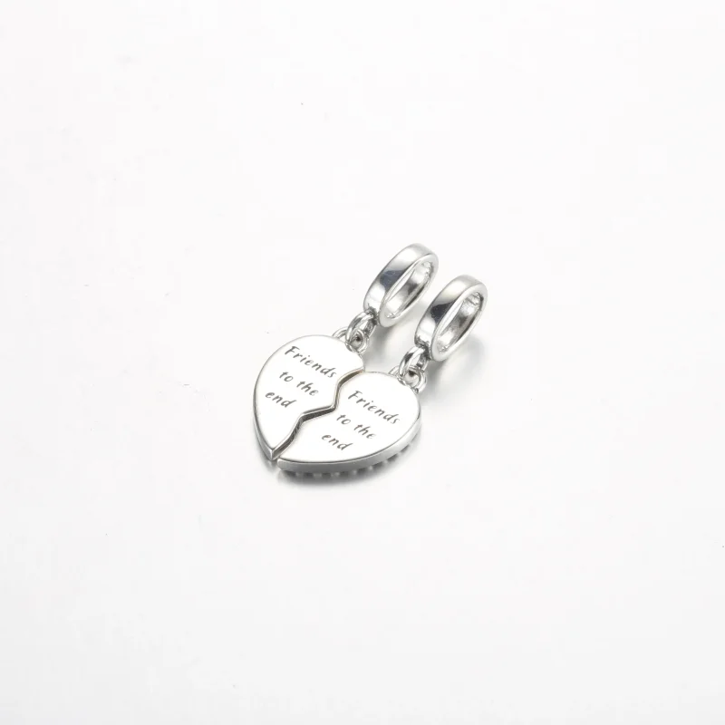 (immagine per) Ciondolo a pendente Pandora Friends con cuore divisibile - 792743C01 - Visualizza 3
