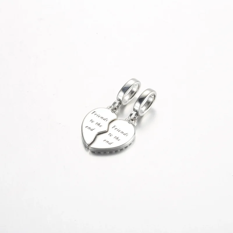 (immagine per) Ciondolo a pendente Pandora Friends con cuore divisibile - 792743C01 - Visualizza 4