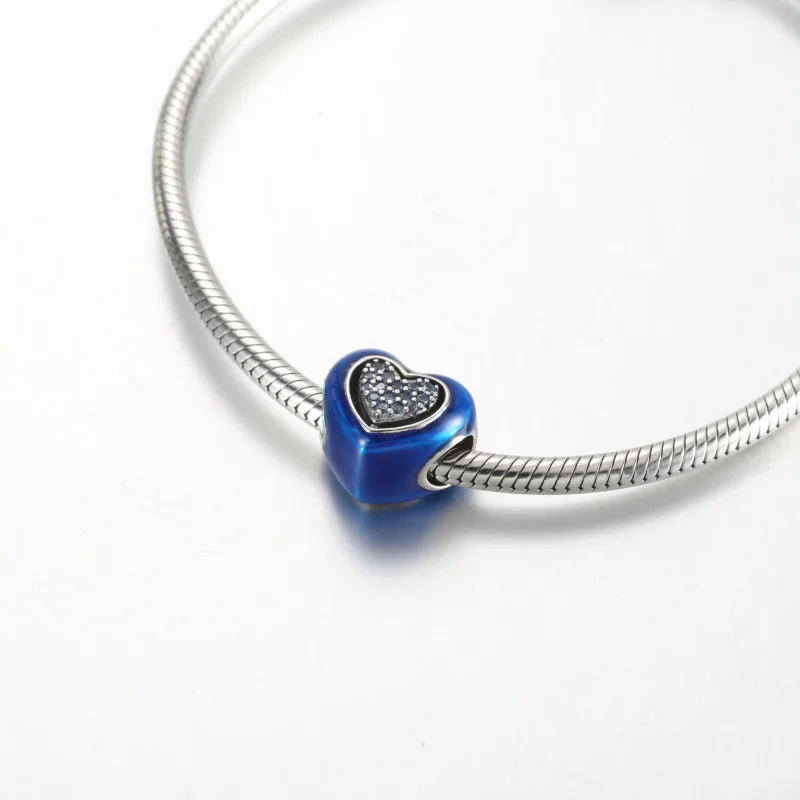 (immagine per) Ciondolo Cuore Girevole Pandora Blu - 792750C01 - Visualizza 6