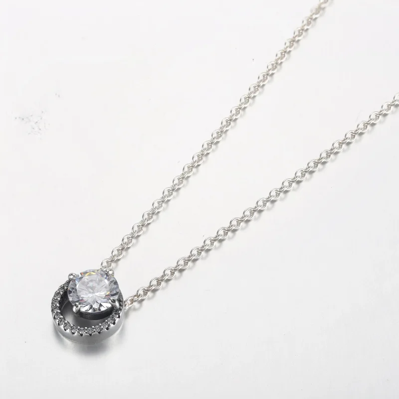 (immagine per) Collana con ciondolo Pandora Sparkling Round Halo - 361174C01-45 - Visualizza 2