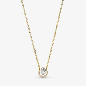 (immagine per) Collana con ciondolo Pandora Sparkling Round Halo - 361174C01-45