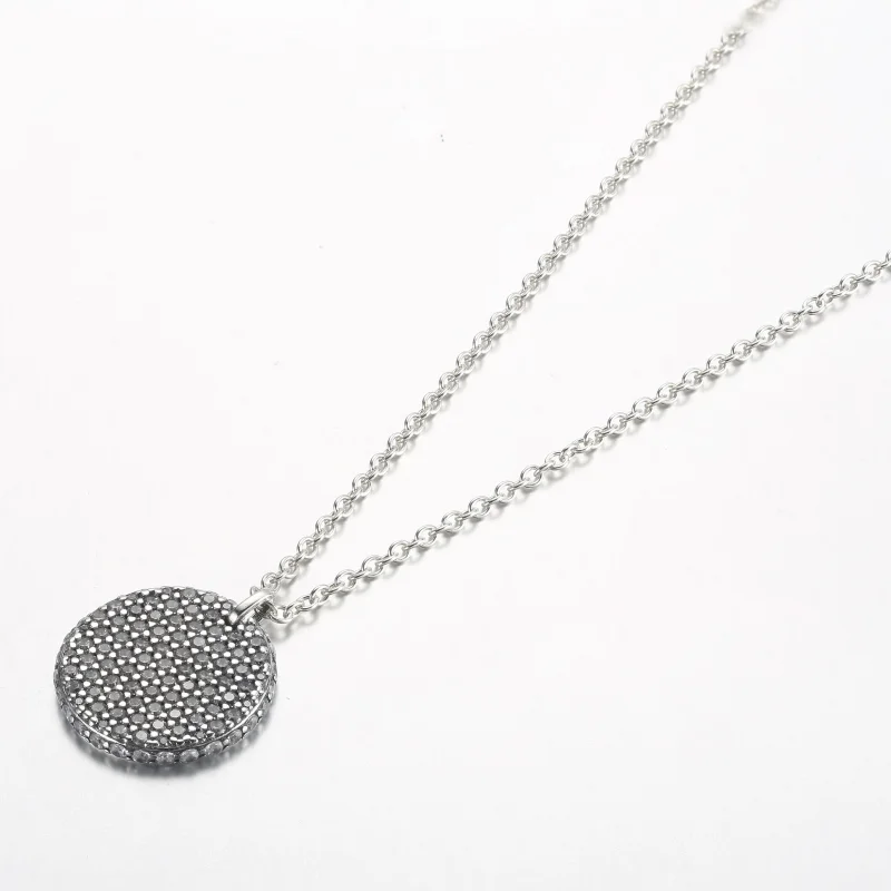 (immagine per) Collana con ciondolo rotondo Pandora Timeless Pavé - 392632C01-45 - Visualizza 2