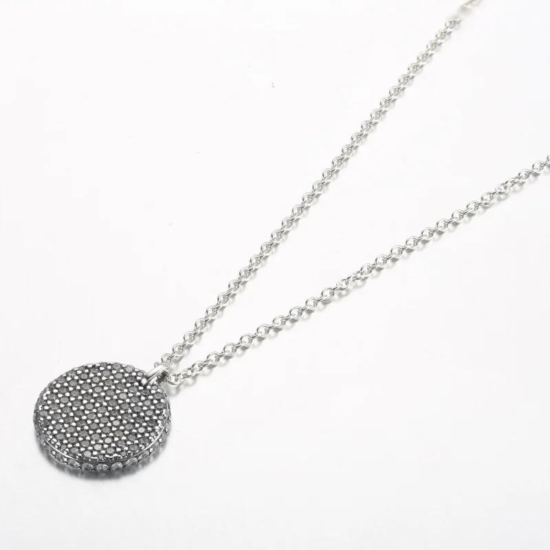(immagine per) Collana con ciondolo rotondo Pandora Timeless Pavé - 392632C01-45 - Visualizza 3