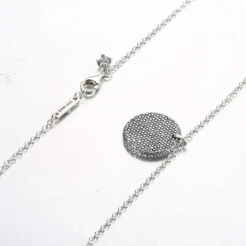 (immagine per) Collana con ciondolo rotondo Pandora Timeless Pavé - 392632C01-45 - Visualizza 8