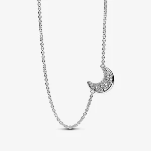 (immagine per) Collana Pandora Moon in argento sterling con zirconi cubici trasparenti - 392785C01