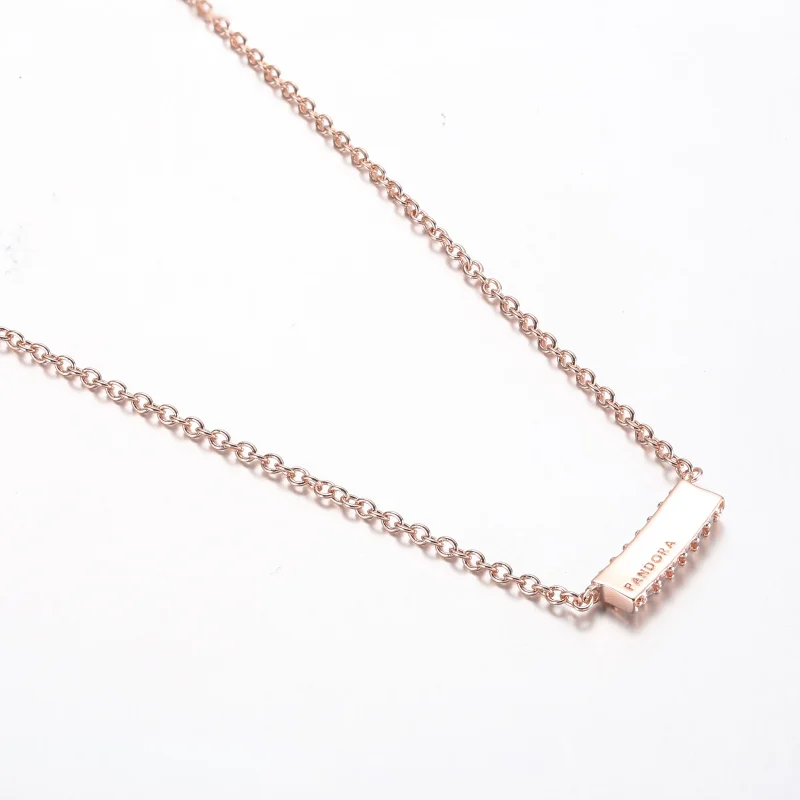 (immagine per) Collana Pandora Timeless Pavé con doppia fila di barre - 382621C01-45 - Visualizza 3