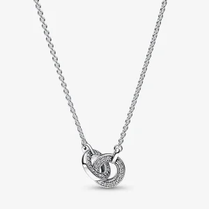 (immagine per) Collana pendente Pandora Signature Intertwined Pavé - 392736C01-45
