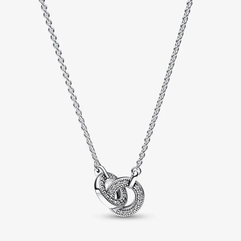 (immagine per) Collana pendente Pandora Signature Intertwined Pavé - 392736C01-45