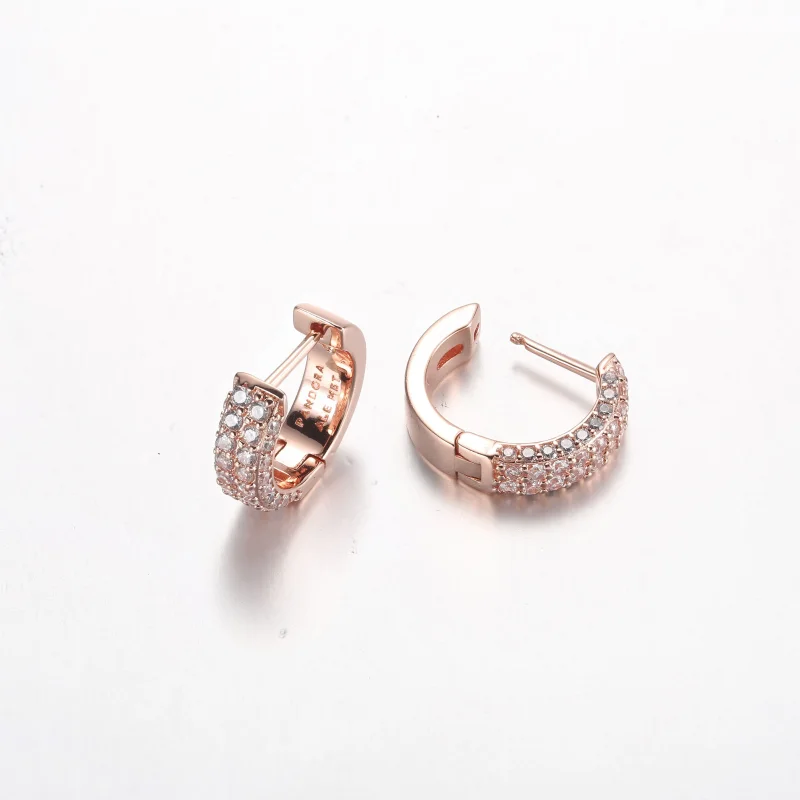 (immagine per) Orecchini a cerchio Pandora Timeless Pavé a doppio filo - 282622C01 - Visualizza 5