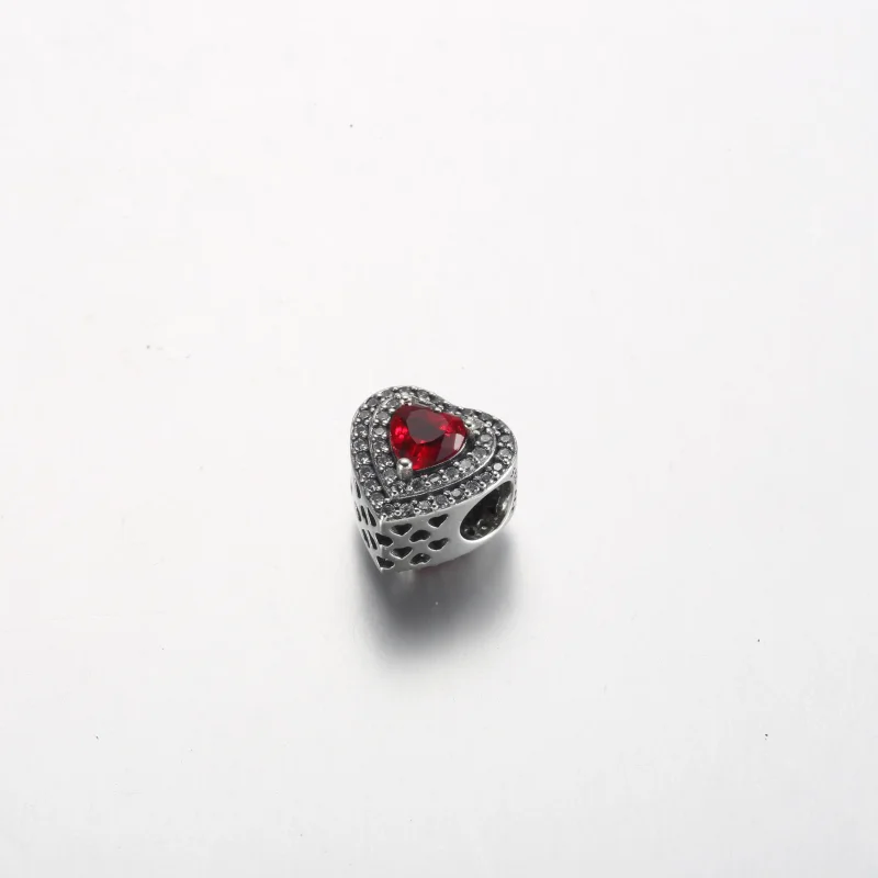 (immagine per) Pandora Charm Cuore Livellato Scintillante - 799218C02 - Visualizza 2