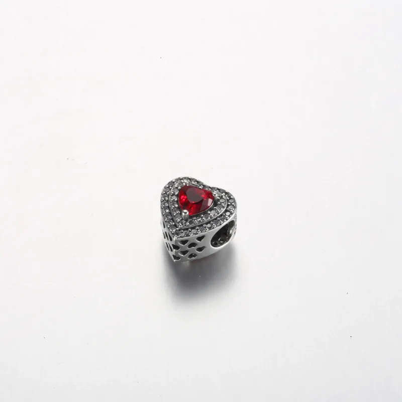 (immagine per) Pandora Charm Cuore Livellato Scintillante - 799218C02 - Visualizza 3