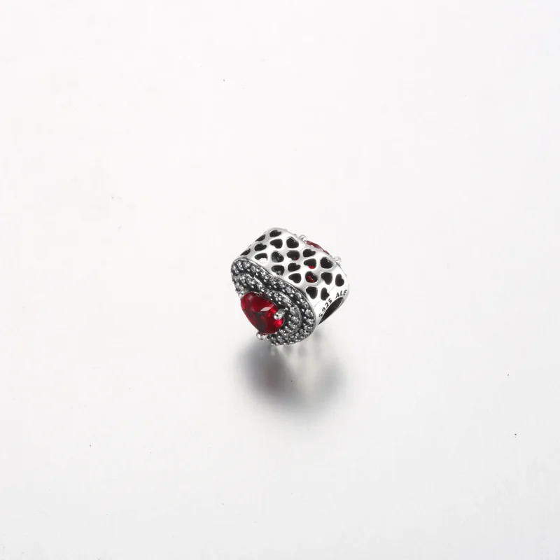 (immagine per) Pandora Charm Cuore Livellato Scintillante - 799218C02 - Visualizza 5