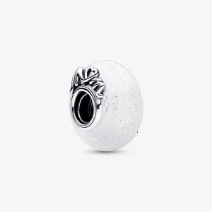 (immagine per) Pandora Charm Murano in Vetro Glitterato Bianco per Mamma e Amore - 792655C00