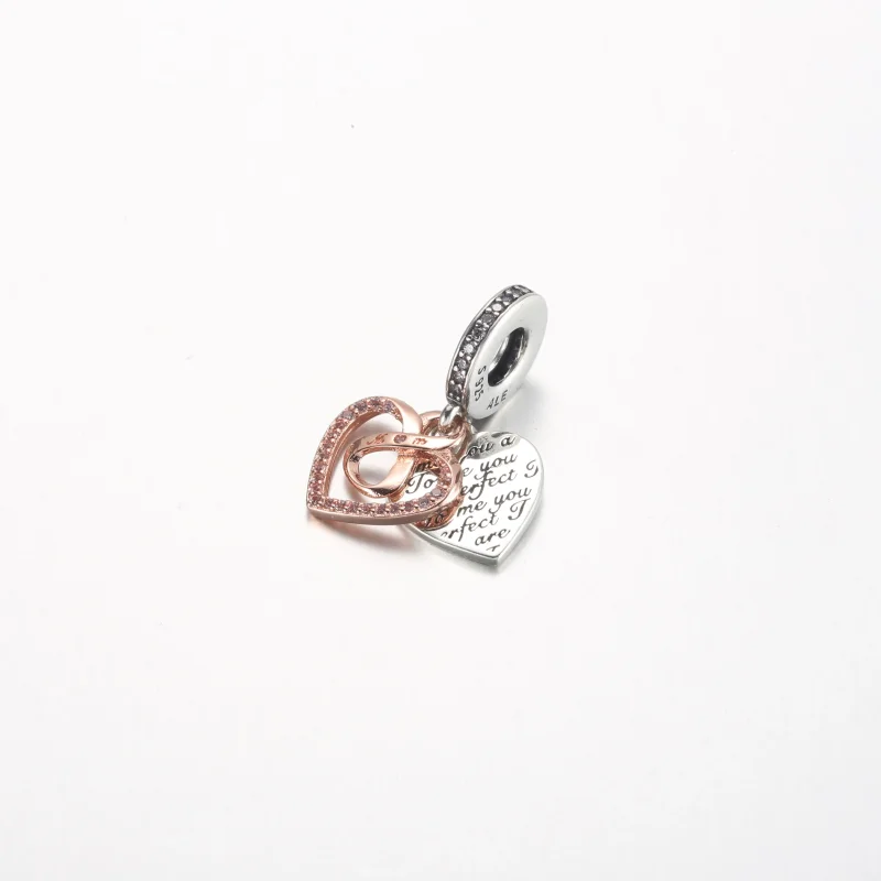 (immagine per) Pandora Ciondolo a doppio pendente a cuore infinito bicolore - 782641C01 - Visualizza 3