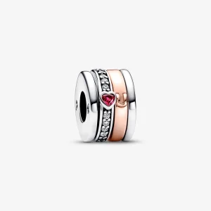 (immagine per) Pandora Ciondolo a forma di cuore con messaggio rotante bicolore - 782639C01