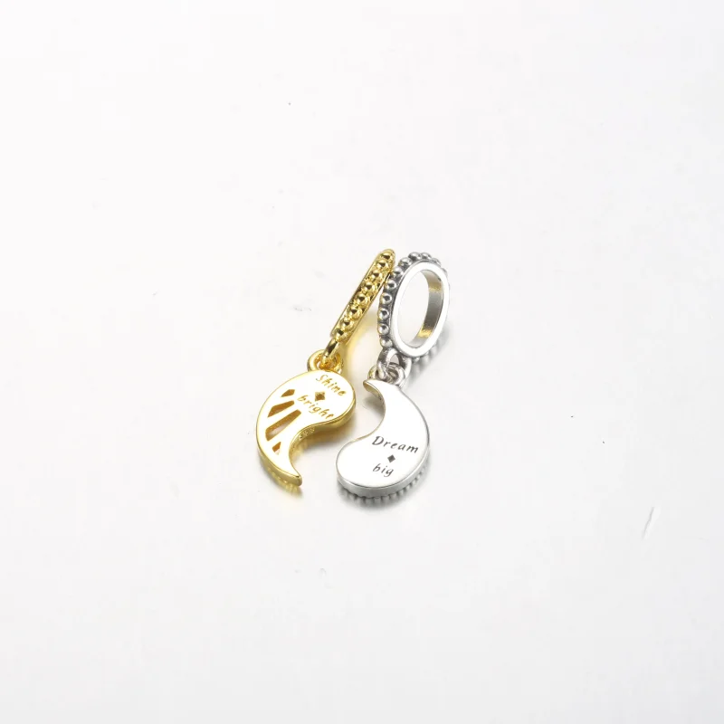 (immagine per) Pandora Ciondolo Divisibile Sun & Moon Bicolore - 762678C01 - Visualizza 3