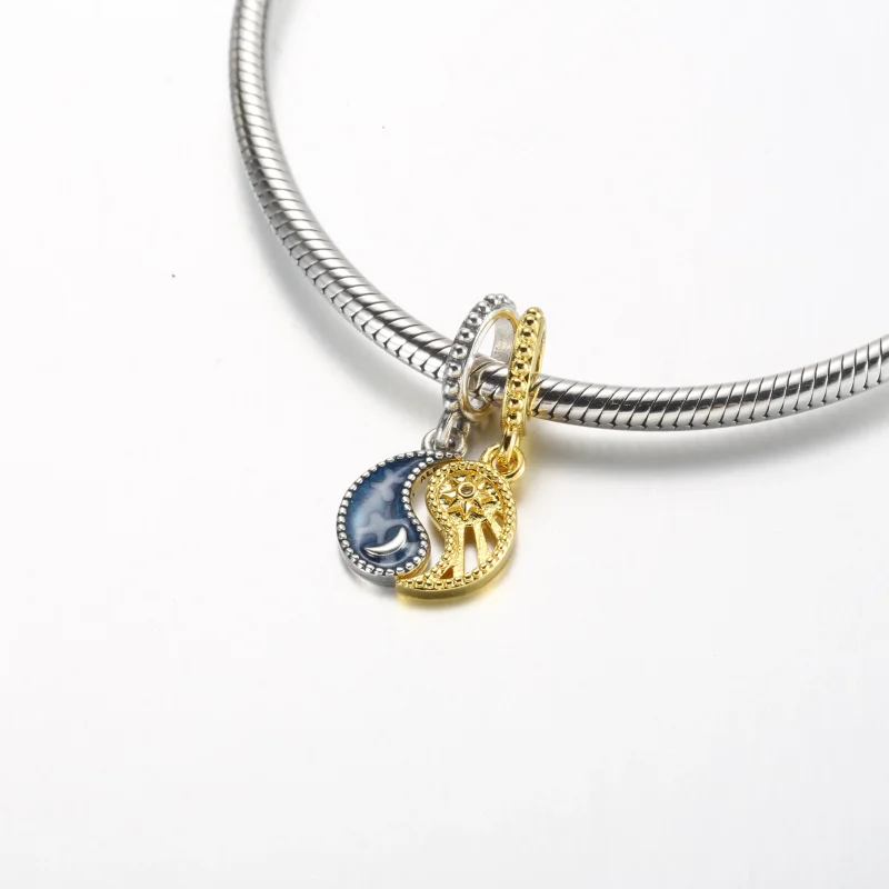 (immagine per) Pandora Ciondolo Divisibile Sun & Moon Bicolore - 762678C01 - Visualizza 4