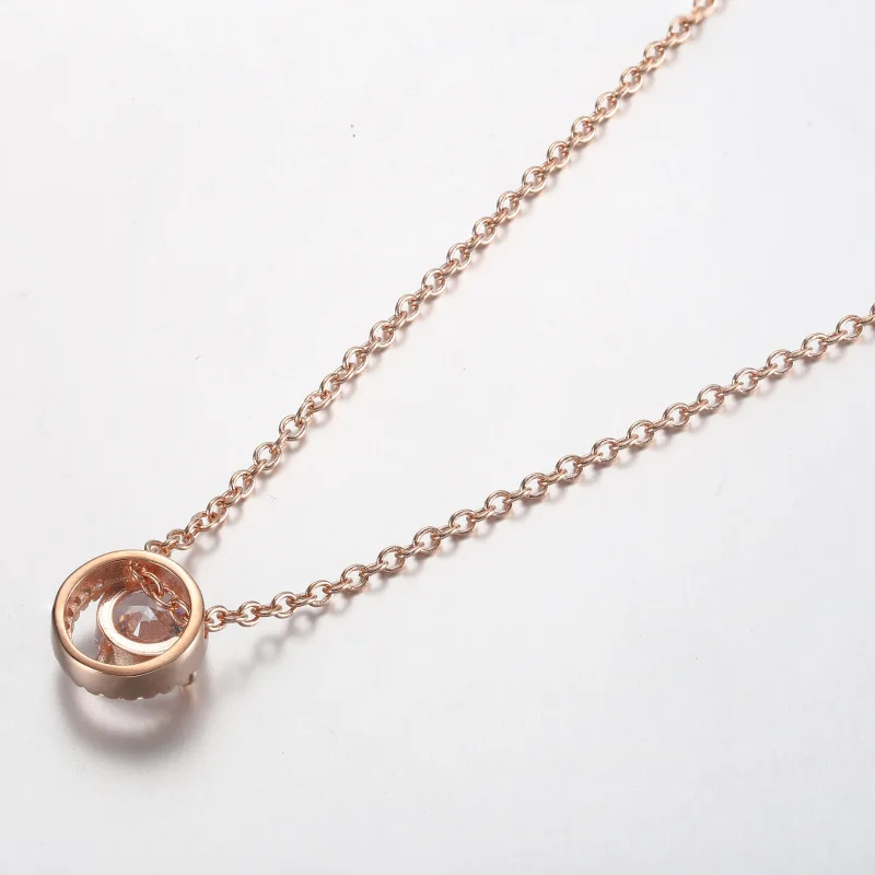 (immagine per) Pandora Collana con Ciondolo a Forma di Cerchio con Halo Scintillante - 361174C0 - Visualizza 4