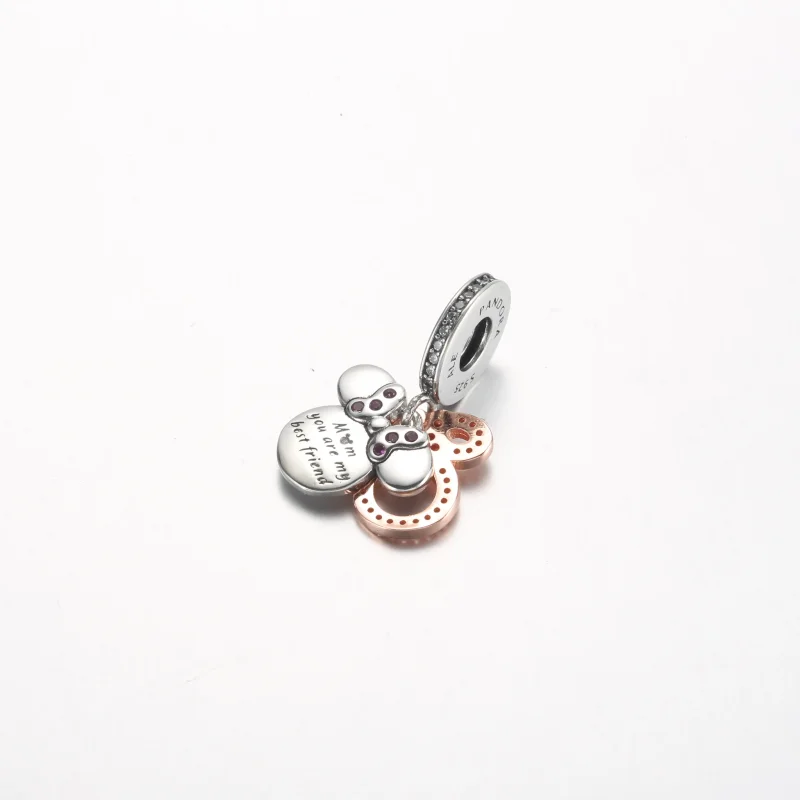 (immagine per) Pandora Disney Minnie Mouse Silhouette Double Dangle Charm - 782615C01 - Visualizza 4