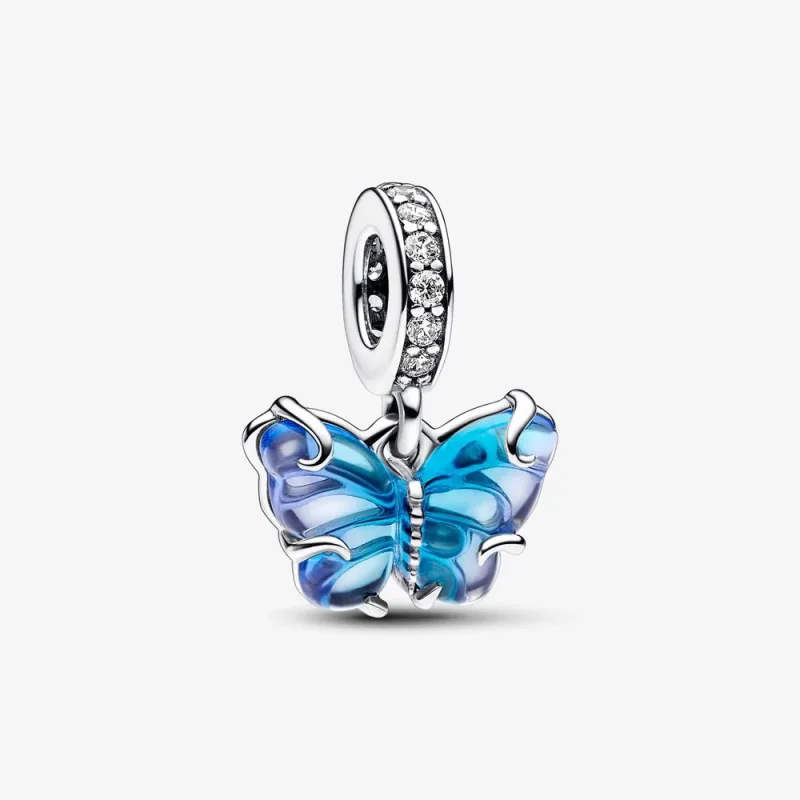 (immagine per) Pandora Farfalla Pendente con Ciondolo di Vetro di Murano Blu - 792698C01