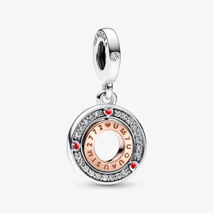 (immagine per) Pandora MSG pendente rotante in argento sterling e placcato in oro rosa 14 carati - 782640C01