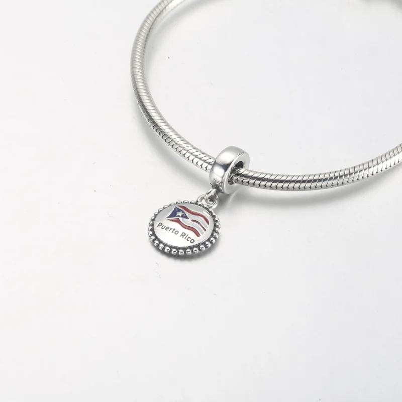 (immagine per) Pandora Puerto Rico Flag Dangle - P-D-3993 - Visualizza 6