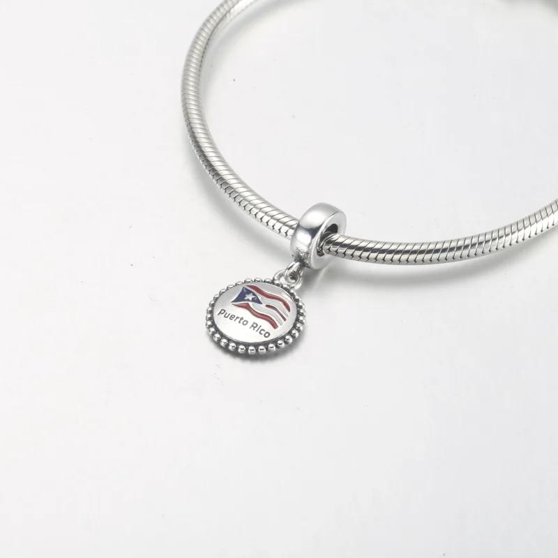 (immagine per) Pandora Puerto Rico Flag Dangle - P-D-3993 - Visualizza 7
