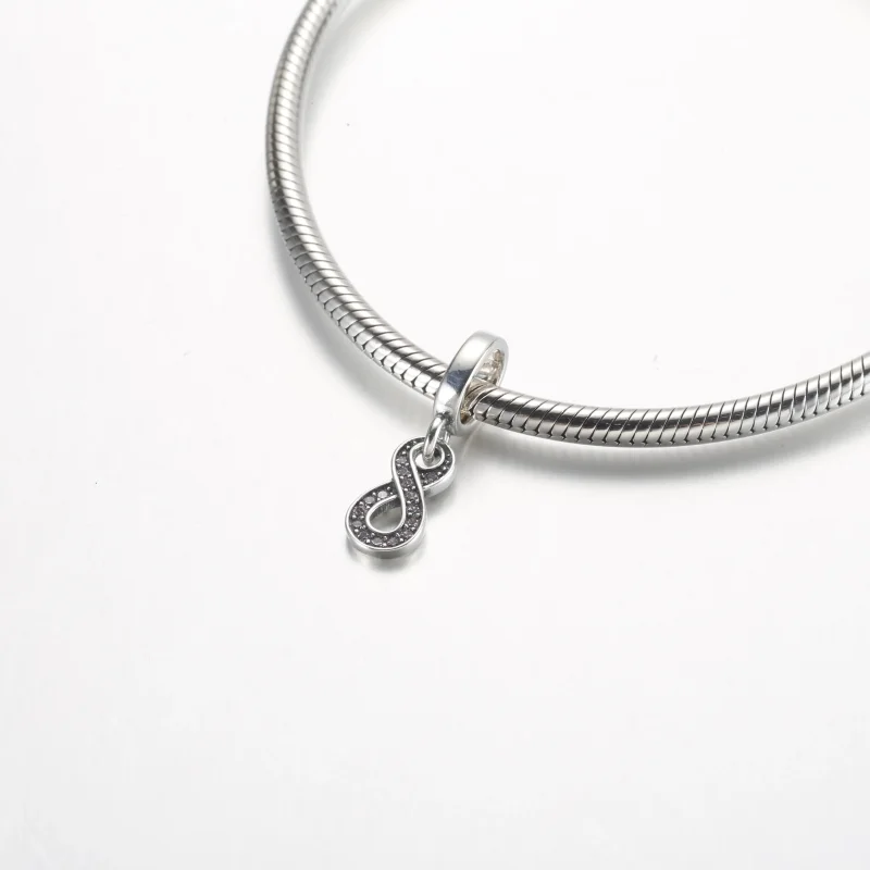 (immagine per) Pandora Sparkling Infinity Dangle Charm - 792766C01 - Visualizza 6