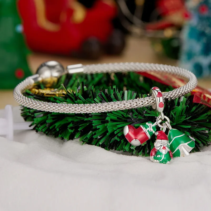 (immagine per) Albero di Natale luminoso stile Pandora, pendente di Babbo Natale e calze - SCC2 - Visualizza 3