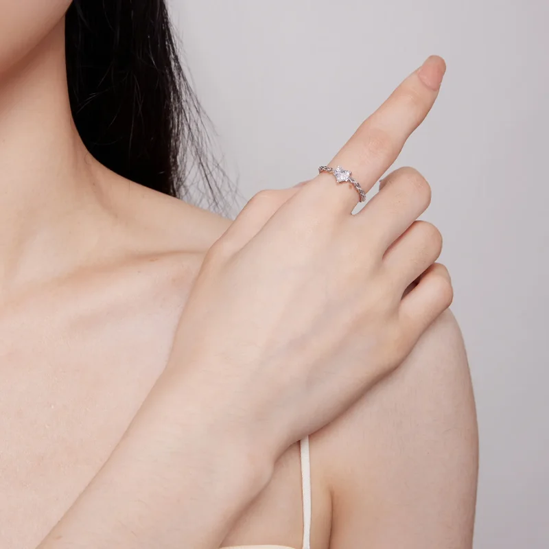 (immagine per) Anello a catena a cuore di stile Pandora - BSR410 - Visualizza 6