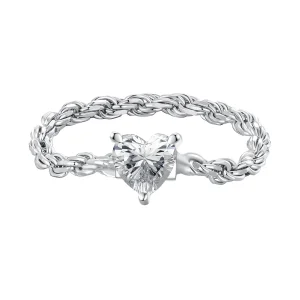 (immagine per) Anello a catena a cuore di stile Pandora - BSR410