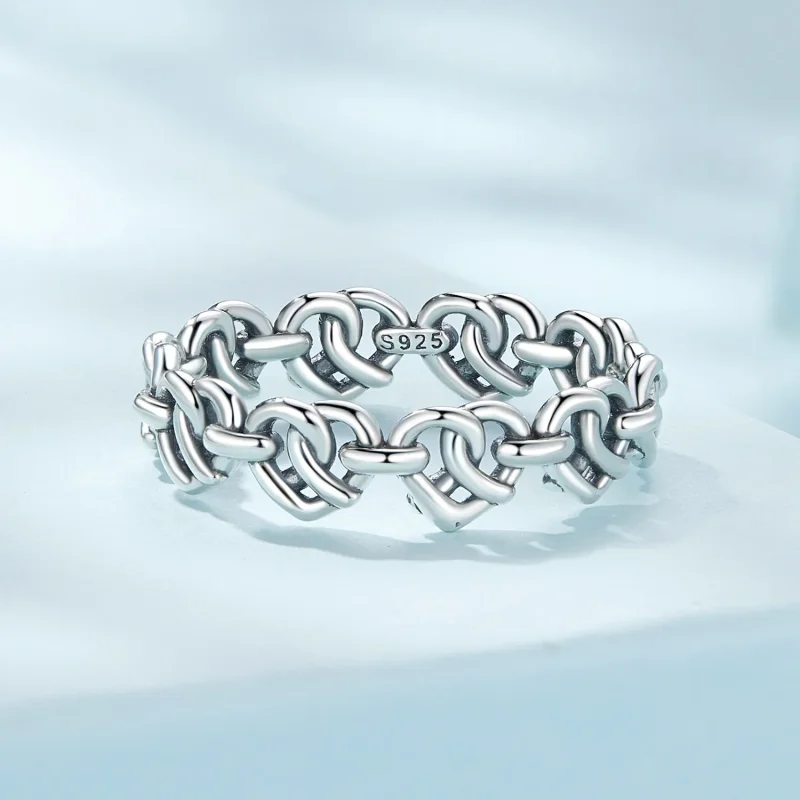 (immagine per) Anello a catena a forma di cuore in stile Pandora - SCR963 - Visualizza 3
