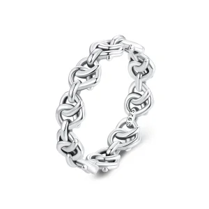 (immagine per) Anello a catena a forma di cuore in stile Pandora - SCR963