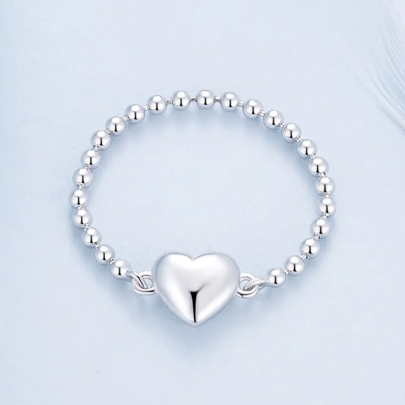 (immagine per) Anello a catena a forma di cuore stile Pandora - BSR488 - Visualizza 2