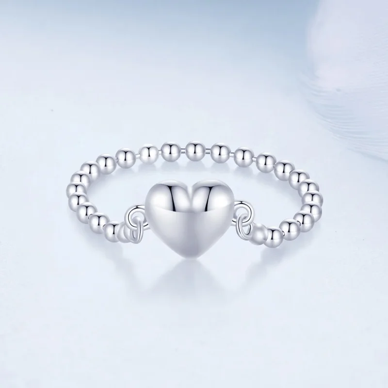 (immagine per) Anello a catena a forma di cuore stile Pandora - BSR488 - Visualizza 3