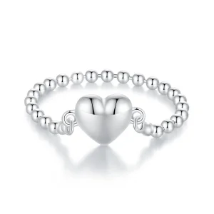 (immagine per) Anello a catena a forma di cuore stile Pandora - BSR488