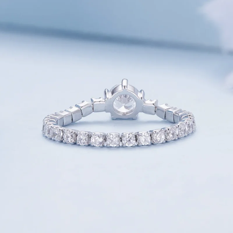 (immagine per) Anello a cinque artigli con zirconi a catena di stile Pandora - BSR411 - Visualizza 4