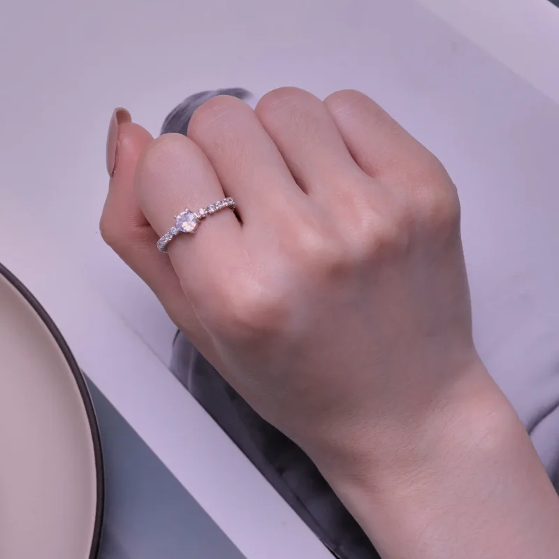 (immagine per) Anello a cinque artigli con zirconi a catena di stile Pandora - BSR411 - Visualizza 7