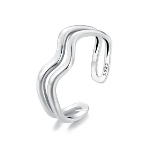 (immagine per) Anello a doppio strato con motivo d'onda in stile Pandora - SCR968-E