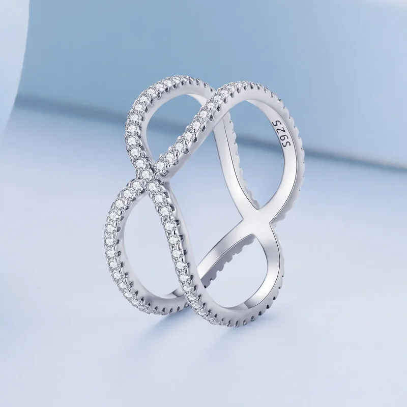 (immagine per) Anello a doppio strato in stile Pandora - BSR386 - Visualizza 2