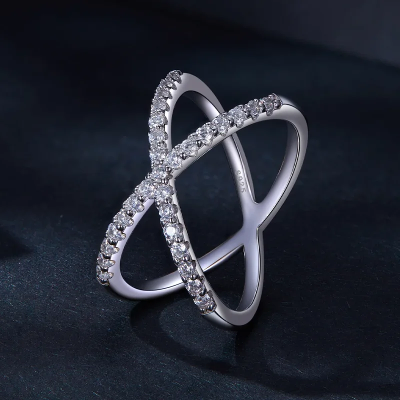 (immagine per) Anello a doppio strato in stile Pandora con Moissanite (Un certificato) - MSR036 - Visualizza 2
