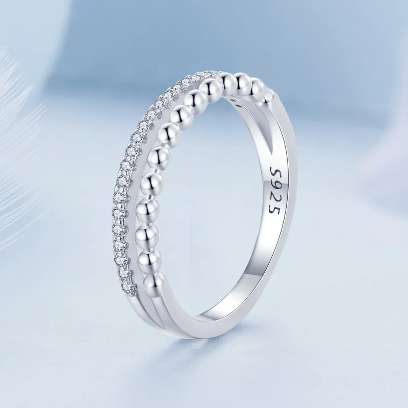 (immagine per) Anello a doppio strato stile Pandora - BSR463 - Visualizza 2