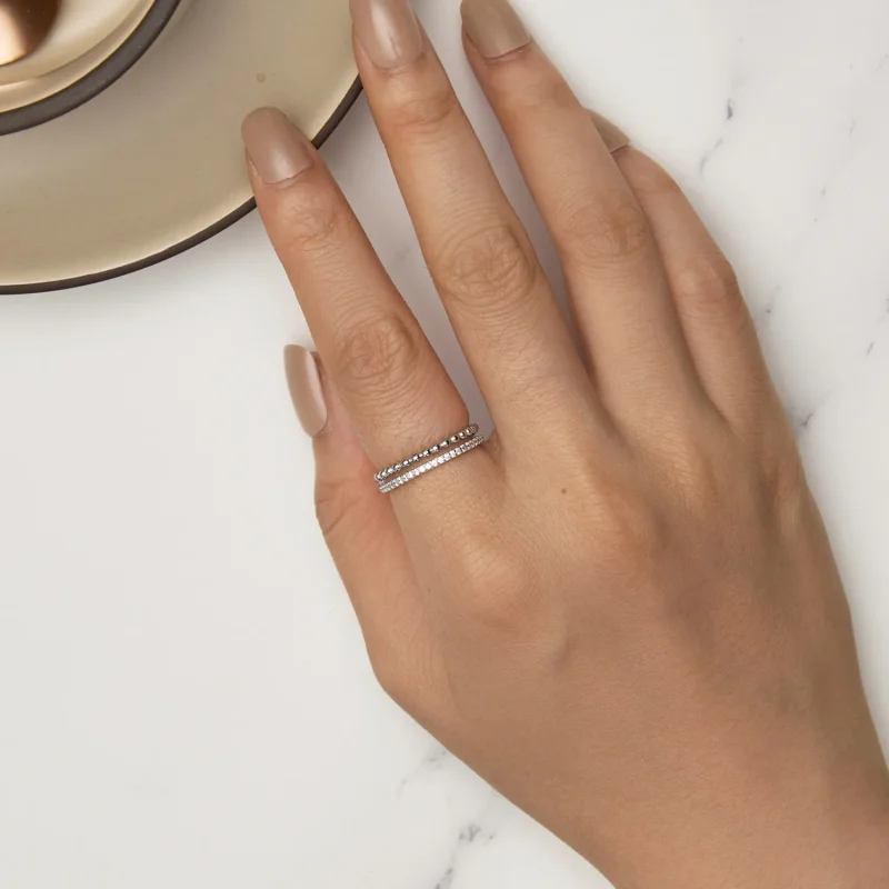 (immagine per) Anello a doppio strato stile Pandora - BSR463 - Visualizza 5