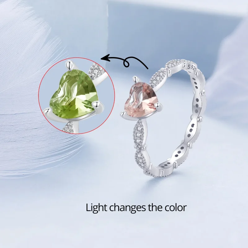 (immagine per) Anello a forma di cuore con camaleonte in stile Pandora - BSR479 - Visualizza 2