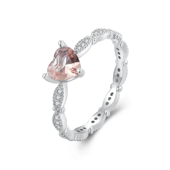 (immagine per) Anello a forma di cuore con camaleonte in stile Pandora - BSR479