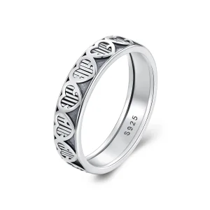 (immagine per) Anello a forma di cuore con rilievo in stile Pandora - SCR964