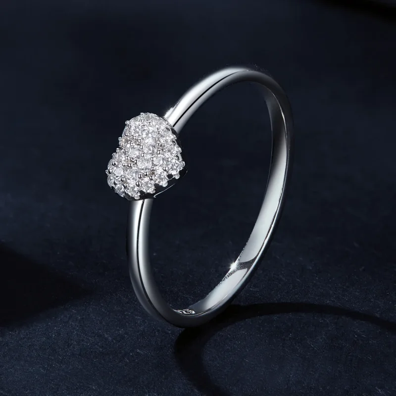 (immagine per) Anello a forma di cuore di stile Pandora (Un certificato) - MSR038 - Visualizza 2